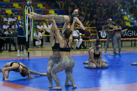 Actuación de "Baruca Acrobática". Ceremonia de inauguración del Campeonato Europeo Universitario de Balonmano. Antequera. Julio de 2017
