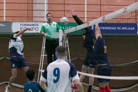 Partido UCAM - Universidad de Almería. Campeonato de España Universitario de Voleibol. Complejo Polideportivo Universitario. Abril de 2018