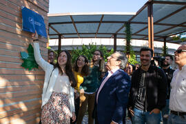 José Ángel Narváez inaugura la primera "Isla y Senda Verde" de la Universidad de Málaga. Facultad de Ciencias de la Comunicación y Turismo. Octubre de 2019