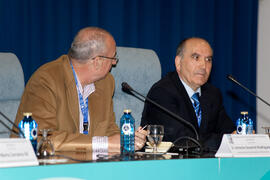 Antonio Souvirón y Pedro Montiel. Acto inaugural del 4º Congreso Internacional de Actividad Físico-Deportiva para Mayores. Escuela Técnica Superior de Ingeniería Informática y Telecomunicaciones. Marzo de 2011