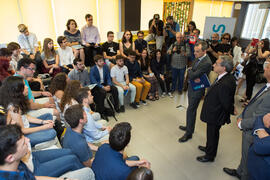 Visita del ministro Pedro Duque al edificio The Green Ray. Campus de Teatinos. Junio de 2018