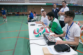 Partido femenino Universidad de Málaga - Universidad de A Coruña. Campeonato de España Universitario de Voleibol. Complejo Polideportivo Universitario. Abril de 2018