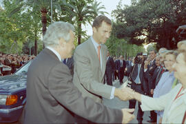 Inauguración del Rectorado por el príncipe Felipe. Málaga. Abril de 2002
