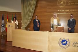 Toma de posesión de Esther Rando Burgos como nueva asesora en materia de Transparencia, Calidad Normativa y Procedimiento Electrónico de la Universidad de Málaga. Edificio del Rectorado. Abril de 2024