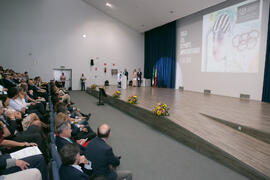 Intervención de José Ángel Narváez. Gala del Deporte Universitario 2018. Escuela Técnica Superior de Ingeniería de Telecomunicaciones. Junio de 2018