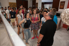 Visita guiada por el centro histórico. Olimpiada Española de Economía, Fase Nacional. Cofradía de los Estudiantes. Málaga. Junio de 2015