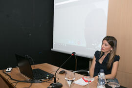 Manu Sánchez en videoconferencia. Curso "El humor en las artes escénicas". Cursos de Verano de la Universidad de Málaga. Marbella. Julio de 2018