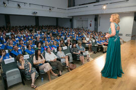 Actuación de la soprano Ascensión Padilla. Graduación y clausura del curso del Aula de Mayores de la Universidad de Málaga. Campus de Teatinos. Junio de 2018
