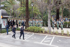 La Legión Española en el Paseo del Parque. XXV Cumbre Hispano-Francesa. Edificio del Rectorado. Febrero de 2017