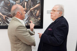 Inauguración de la Exposición Murales de Eugenio Chicano "El Copo" y "Puerta Oscura". Escuela Técnica Superior de Ingeniería Informática. Noviembre de 2013