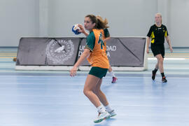 Partido Universidad de Oslo - Universidad de Valencia. Categoría femenina. Campeonato Europeo Universitario de Balonmano. Antequera. Julio de 2017