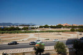 Obras en el Bulevar del Campus de Teatinos. Julio de 2021