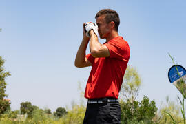 Jugador de la Universidad de Stirling. Campeonato Europeo de Golf Universitario. Antequera. Junio de 2019
