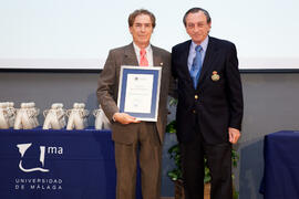 Entrega de distinciones en la gala del deporte de la Universidad de Málaga. Mayo de 2014