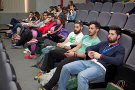 Asistentes al 6º Congreso Internacional de Actividad Física Deportiva para Mayores. Escuela Técnica Superior de Ingeniería de Telecomunicaciones y de Informática. Marzo de 2015