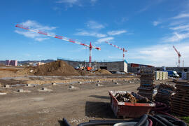 Obras del nuevo Pabellón de Gobierno. Campus de Teatinos. Diciembre de 2020