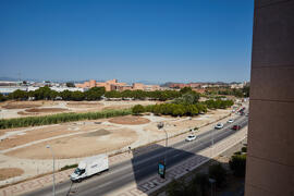 Obras en el Bulevar del Campus de Teatinos. Julio de 2021