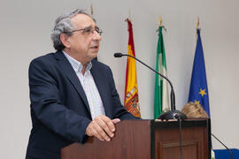 José Ángel Narváez en la graduación de alumnos del CIE-UMA el Día del Español. Centro Internacional de Español de la Universidad de Málaga. Junio de 2016