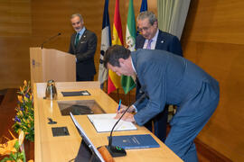 Toma de Posesión de Ernesto Pimentel Sánchez como nuevo Vicerrector de Estudios de la Universidad de Málaga. Edificio del Rectorado.  Febrero de 2020