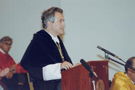 Apertura del Curso Académico 1995/1996 de la Universidad de Málaga. Teatro Cervantes. Octubre de 1995