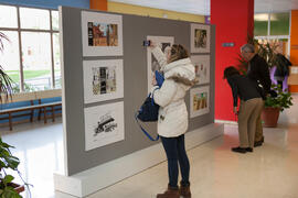 Inauguración de la exposición "Idígoras y Pachi. 50 años de la Facultad de Ciencias Económicas y Empresariales". Facultad de Económicas. Enero de 2016