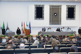 Investidura como Doctor "Honoris Causa" de Antonio Soler por la Facultad de Filosofía y Letras de la Universidad de Málaga. Paraninfo. Junio de 2016