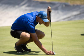 Jugador de la Universidad de Málaga. Campeonato Europeo de Golf Universitario. Antequera. Junio de 2019
