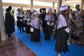 Comitiva previa al Solemne Acto de Apertura del Curso Académico 2022/2023 de las Universidades Andaluzas. Escuela Técnica Superior de Ingeniería Informática y Telecomunicaciones. Septiembre de 2022