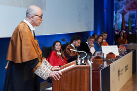 Discurso de Juan Manuel Romero. Investidura de Andrea Goldsmith como doctora "Honoris Causa" por la Escuela Técnica Superior de Ingeniería de Telecomunicación de la Universidad de Málaga. Paraninfo. Octubre de 2024