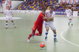 Partido Rusia contra República Checa. 14º Campeonato del Mundo Universitario de Fútbol Sala 2014 (FUTSAL). Antequera. Julio de 2014