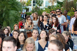 Acto de bienvenida a los alumnos Erasmus de la Universidad de Málaga. Jardín Botánico. Octubre de 2013