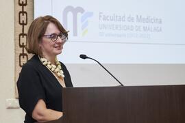 Discurso de Yolanda García Calvente. 50 Aniversario de la Facultad de Medicina de la Universidad de Málaga. Facultad de Medicina. Octubre de 2022