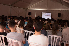 Conferencia. Jornadas de Puertas Abiertas de la Universidad de Málaga. Complejo Polideportivo Universitario. Abril de 2015
