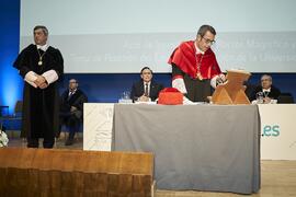 Toma de posesión de Francisco Vila Tierno como nuevo Vicerrector para la Reforma Estatutaria, Relaciones de Empleo y Negociación Colectiva de la Universidad de Málaga. Paraninfo. Marzo de 2024