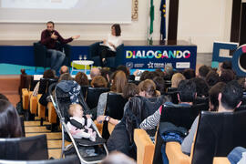 Asistentes al coloquio "Dialogando para desmontar mitos sobre nutrición". Facultad de Medicina. Marzo de 2017