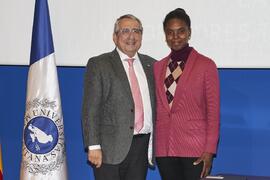 Toma de posesión de Andrea Oliveira Dos Santos como profesora titular del Área de Comunicación Audiovisual y Publicidad de la Universidad de Málaga. Toma de posesión de nuevos catedráticos y profesores titulares de la Universidad de Málaga. Paraninfo. Noviembre de 2023