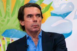José María Aznar. Encuentro en los Cursos de Verano de la Universidad de Málaga. Edificio del Rectorado. Julio de 2018