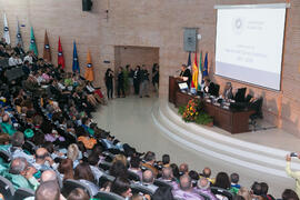 Intervención de José Ángel Narváez en la Apertura del Curso Académico 2017/2018 de la Universidad de Málaga. Salón de actos de la Facultad de Turismo. Septiembre de 2017