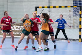 Partido Universidad de Oslo - Universidad de Valencia. Categoría femenina. Campeonato Europeo Universitario de Balonmano. Antequera. Julio de 2017