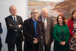 José Ángel Narváez en la inauguración de la exposición "Paisajes Andaluces", de Eugenio Chicano. Museo del Patrimonio Municipal. Diciembre de 2016