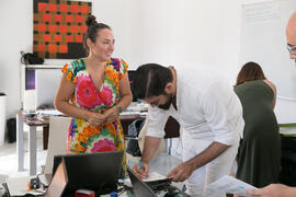 Manu Sánchez y Tamara Harillo . Curso "30 años de Carnaval de Cádiz, máximo exponente del humor crítico" . Cursos de Verano de la Universidad de Málaga. Vélez-Málaga. Julio de 2019