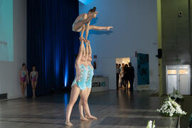 Actuación de Baruca Acrobática. Gala del Deporte Universitario 2019. Escuela Técnica Superior de Ingeniería de Telecomunicaciones. Junio de 2019