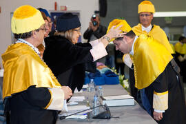 Investidura de nuevos doctores por la Universidad de Málaga. Salón de Actos de la Escuela Técnica Superior de Ingeniería Informática. Enero de 2015