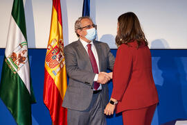 Toma de posesión de Laura Teruel Rodríguez como nueva profesora titular del Área de Periodismo de la Universidad de Málaga. Paraninfo. Diciembre de 2021