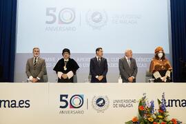 Mesa presidencial. Solemne Acto de Apertura del Curso Académico 2022/2023 de las Universidades Andaluzas. Escuela Técnica Superior de Ingeniería Informática y Telecomunicaciones. Septiembre de 2022