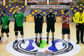 Partido Universidad de Rzeszow - Universidad del Miño. Categoría masculina. Campeonato Europeo Universitario de Balonmano. Antequera. Julio de 2017