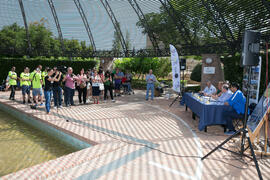 Rueda de prensa del I Día del Estudiante de la Universidad de Málaga. Jardín Botánico de la Universidad de Málaga. Mayo de 2017