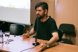 Manu Sánchez pronuncia su conferencia "El humor, un asunto muy serio". Curso de Verano "El humor en las artes escénicas". Marbella. Julio de 2018