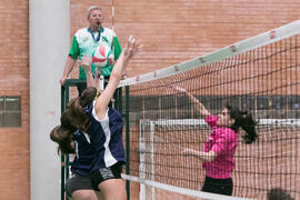 Partido femenino Universidad de Málaga - Universidad de A Coruña. Campeonato de España Universitario de Voleibol. Complejo Polideportivo Universitario. Abril de 2018