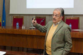 Conferencia de Juan Ramón Cuadrado Roura. Encuentro del grupo "EconomistasXAndalucía". Facultad de Ciencias Económicas y Empresariales. Diciembre de 2014